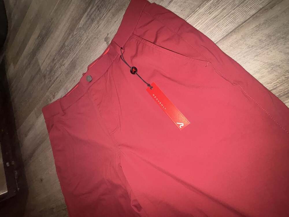 Redvanly Performance Golf Pants XL Red Stretch Jogger Trousers NWT